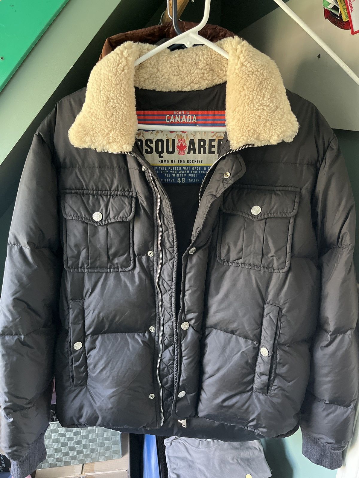 image of Dsquared2 Trucker Style Puffer in Black, Men's (Size Small)