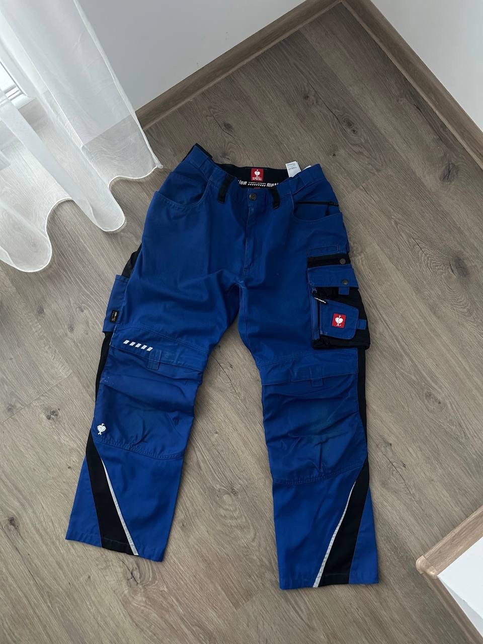 Stewart & Strauss × Vintage Vintage Strauss Workwear Distressed Blue Cargo Pants Size US 31 - 6 Thumbnail