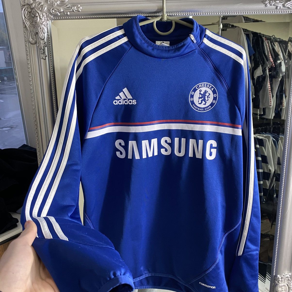 Adidas Vintage Adidas Chelsea Soccer Club Zip Up Hoodie 2012-2013 Size US M / EU 48-50 / 2 - 3 Thumbnail