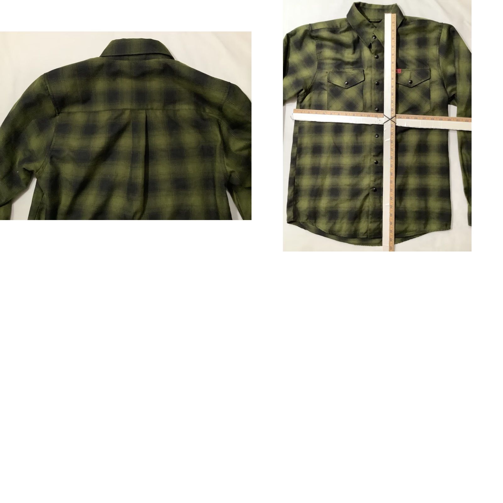 LONE WOLF Dixxon Shirt Mens Small Green Plaid Long Sleeve Snap Button Up Dixxon Size US S / EU 44-46 / 1 - 9 Thumbnail