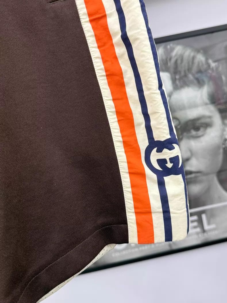Gucci Gucci Size M Brown striped shorts Size US 31 - 2 Thumbnail