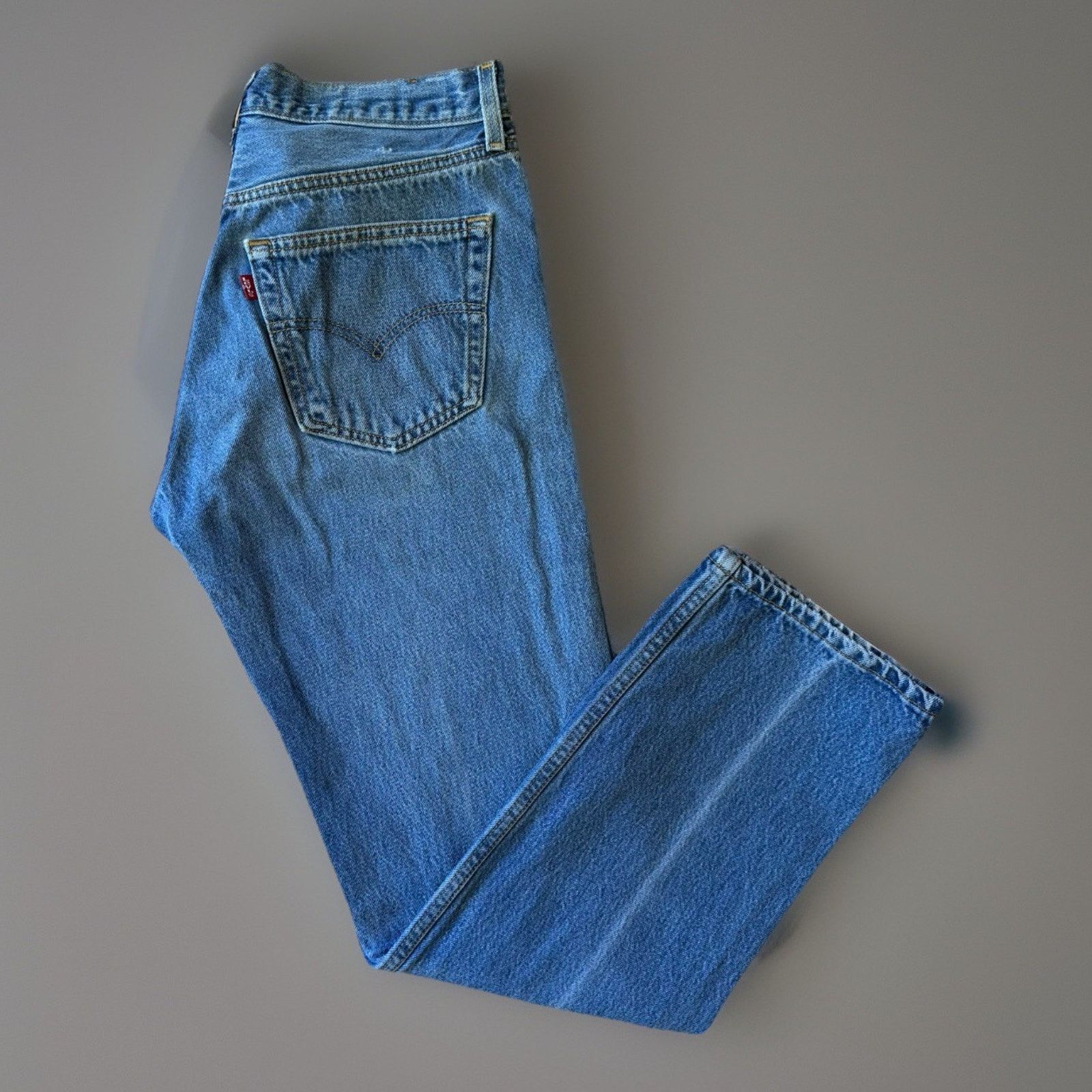 Levi's × Vintage Vintage Levis 501 Jeans 29 Blue Faded Straight Leg Denim Size US 29 - 1 Thumbnail