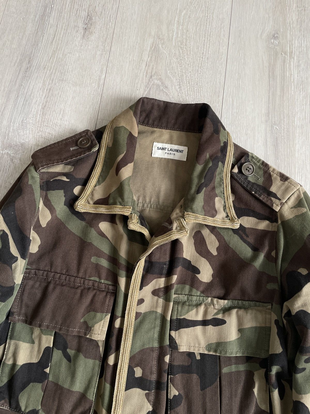 Saint Laurent Paris Saint Laurent SS15 camo military jacket by Hedi Slimane Size US S / EU 44-46 / 1 - 4 Thumbnail