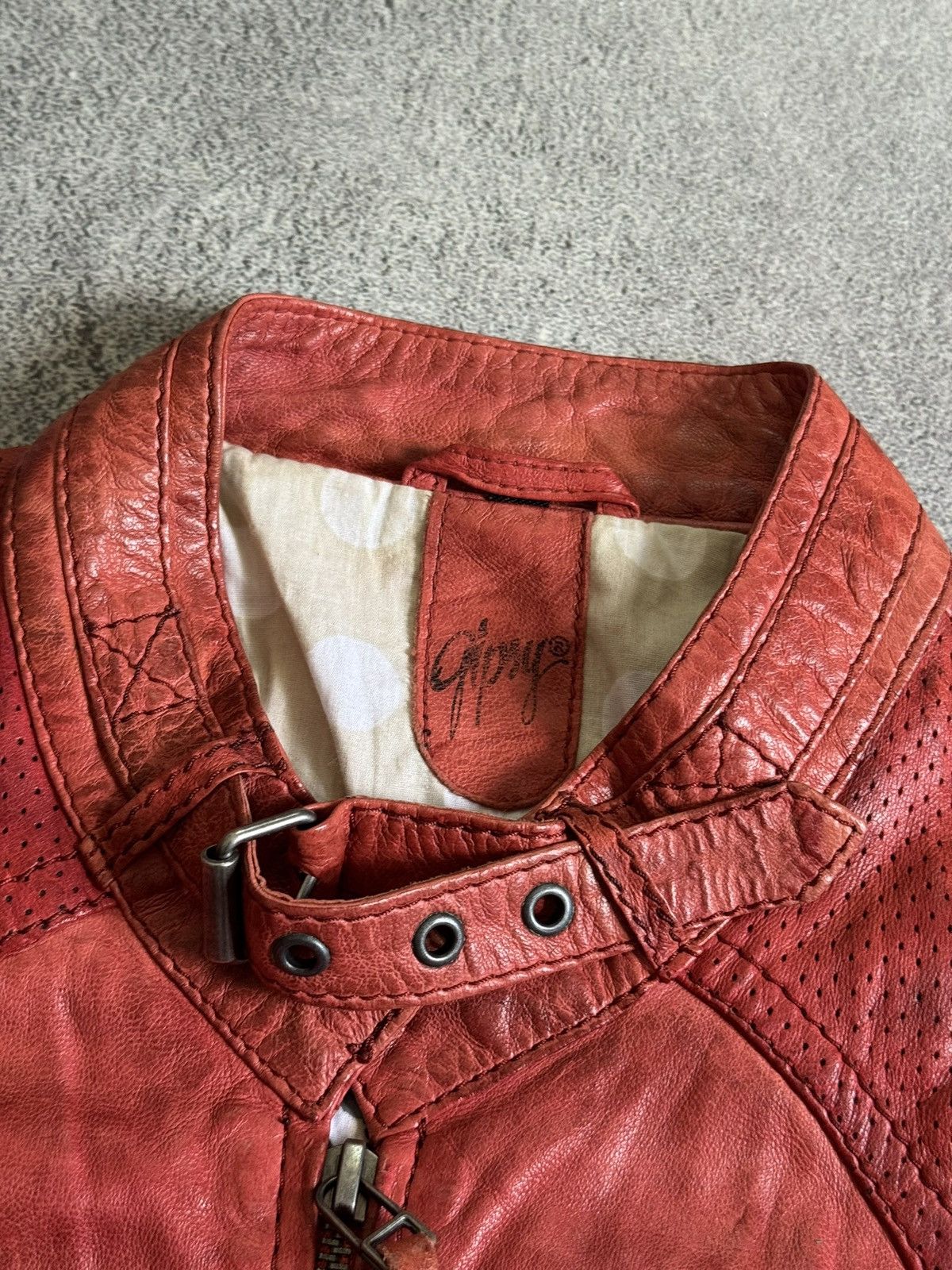Other Gipsy avantgarde leather biker jacket opium punk retro 90s Size L / US 10 / IT 46 - 4 Thumbnail