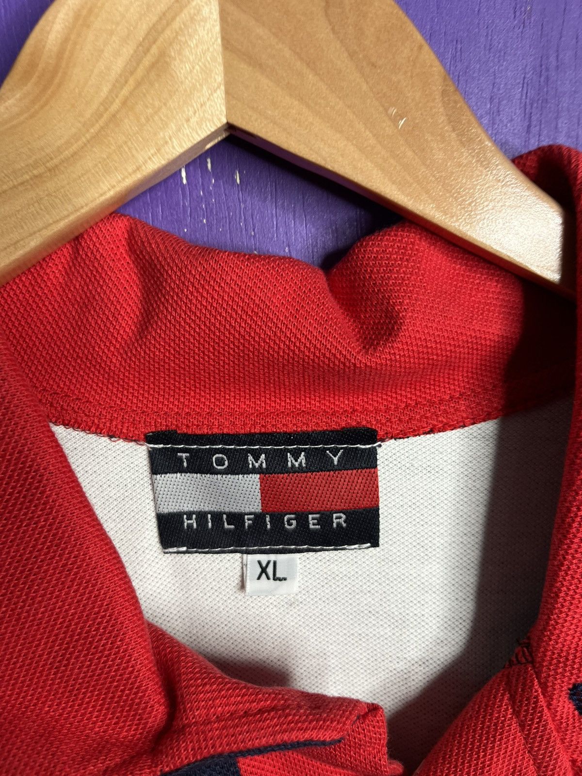 Tommy Hilfiger × Vintage Vintage 90s Tommy Hilfiger flags polo shirt Size US XL / EU 56 / 4 - 4 Thumbnail