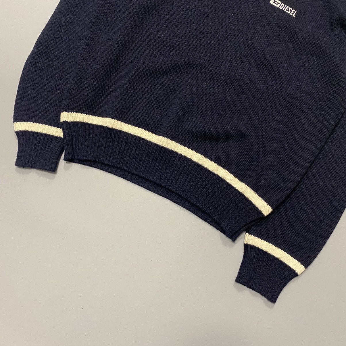 Diesel Diesel Y2K Knit Pullover Sweater Dark Blue Vintage Mens L Size US L / EU 52-54 / 3 - 3 Thumbnail