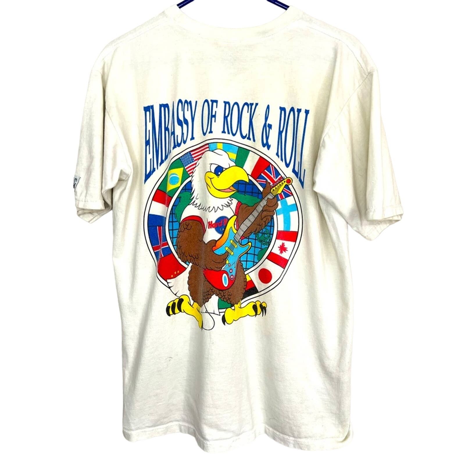 Hard Rock Cafe Vintage Hard Rock Cafe T-shirt Embassy of Rock & Roll L 80’s Size US L / EU 52-54 / 3 - 1 Thumbnail