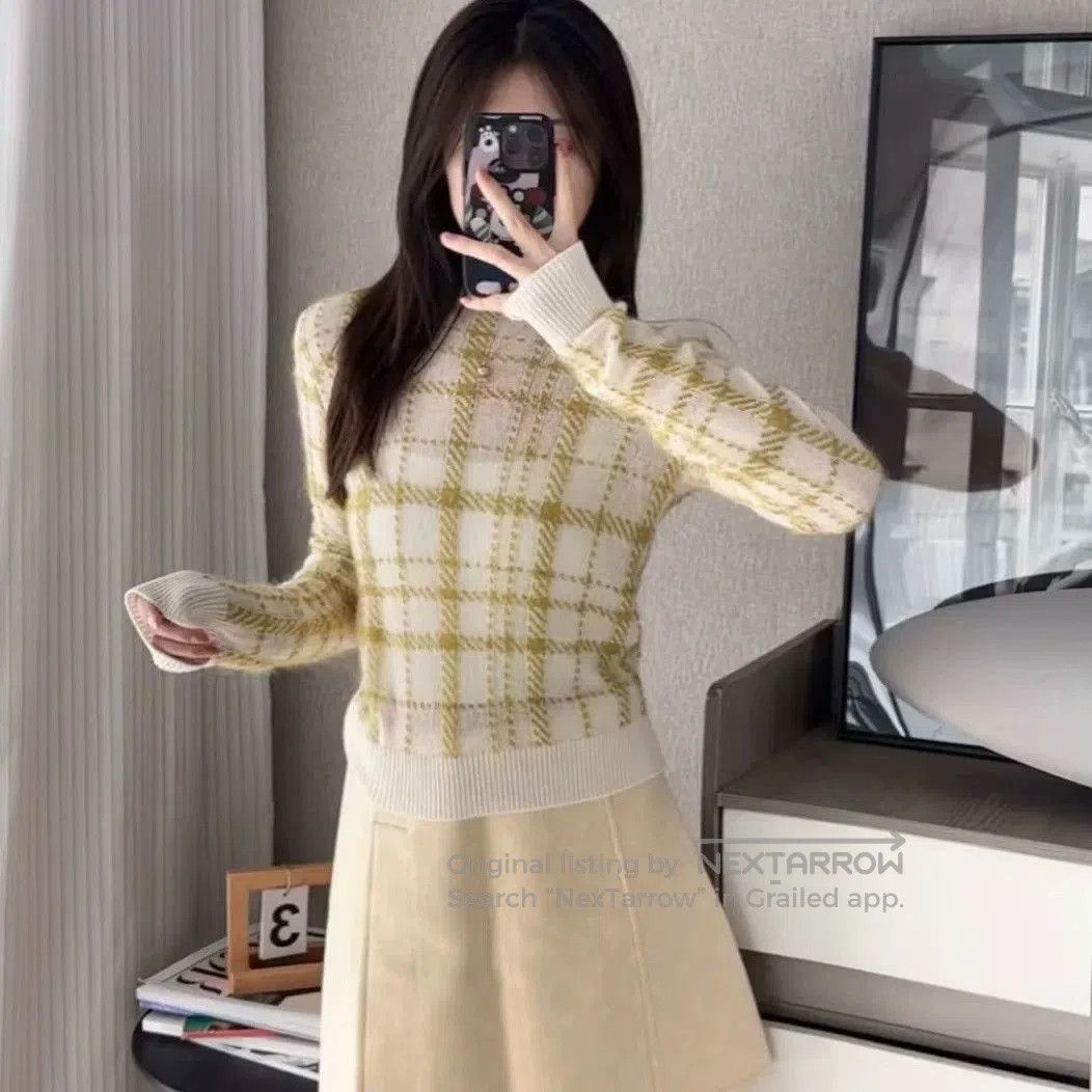 Dior Dior Plaid Colorblock Wool Sweater. Size XS / US 0-2 / IT 36-38 - 6 Thumbnail