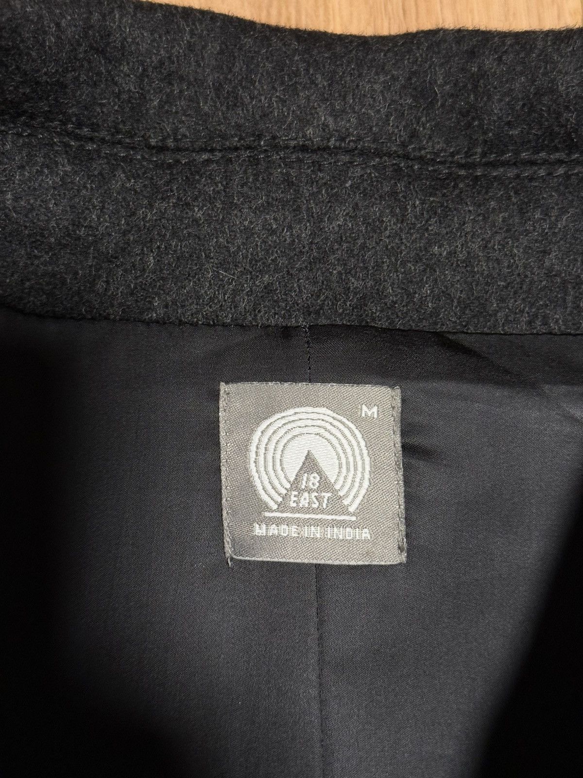 18 East 18 East Lamar Half Raglan Topcoat - Black Melange Wool Size US M / EU 48-50 / 2 - 4 Thumbnail