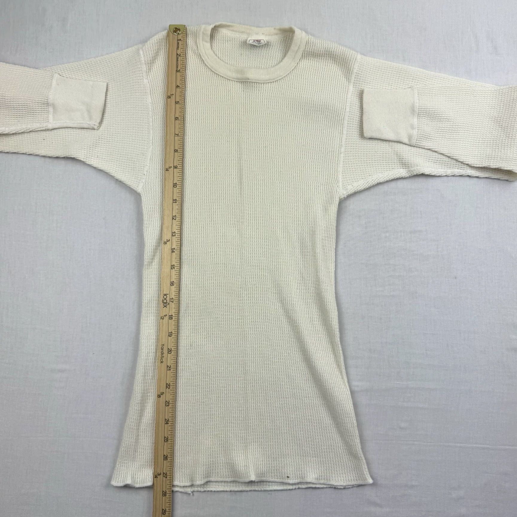 Vintage VINTAGE Thermal T-Shirt Adult L White 60s 70s Grunge J.E. Morgan Mens Slim Stained Size US L / EU 52-54 / 3 - 4 Thumbnail