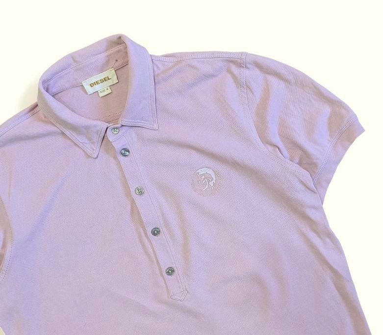 Diesel DIESEL Five Buttons Long Placket Polo Shirt In Pink Size US M / EU 48-50 / 2 - 2 Thumbnail