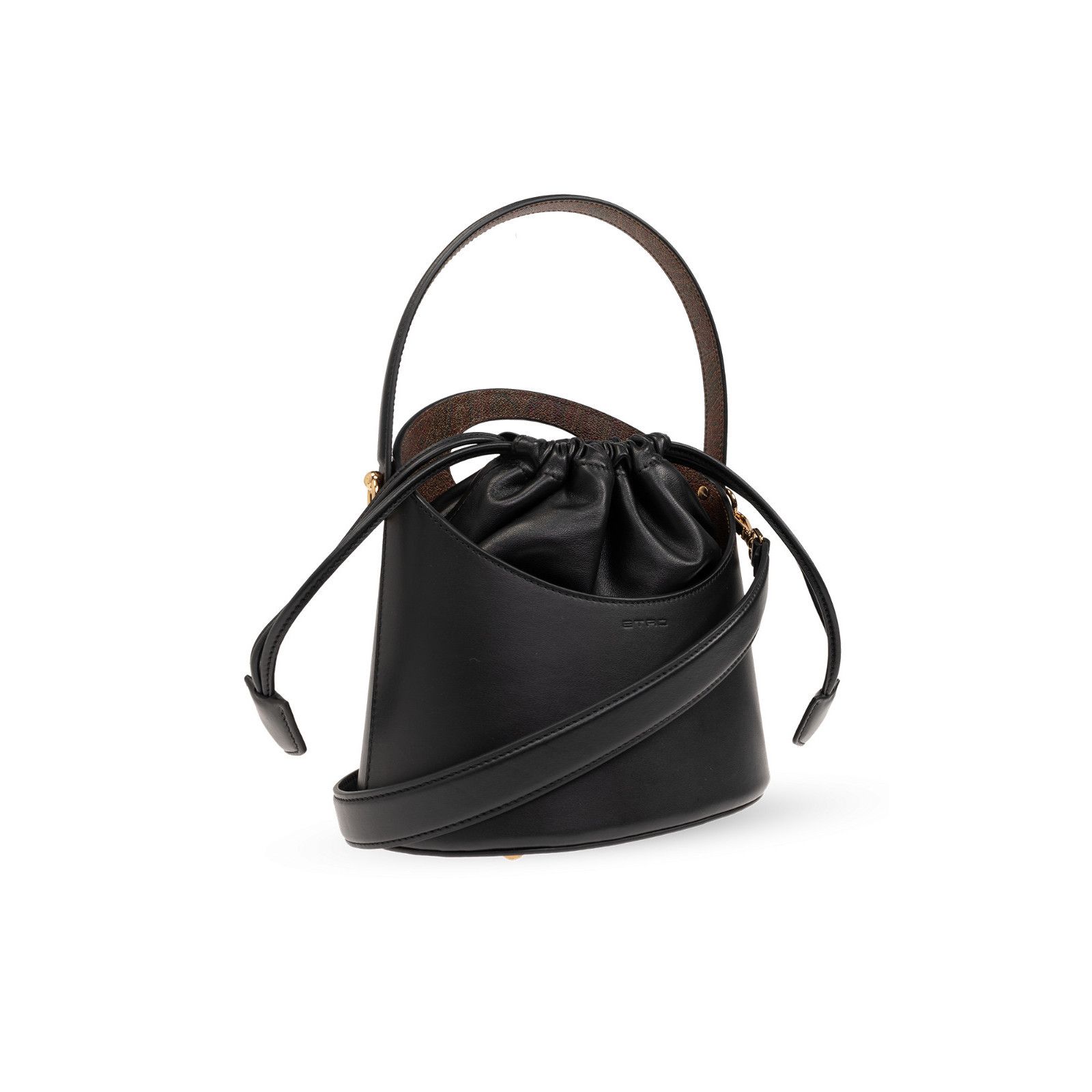 Etro ETRO Saturno Medium Black Leather Bucket Bag New And Authen Size ONE SIZE - 3 Thumbnail