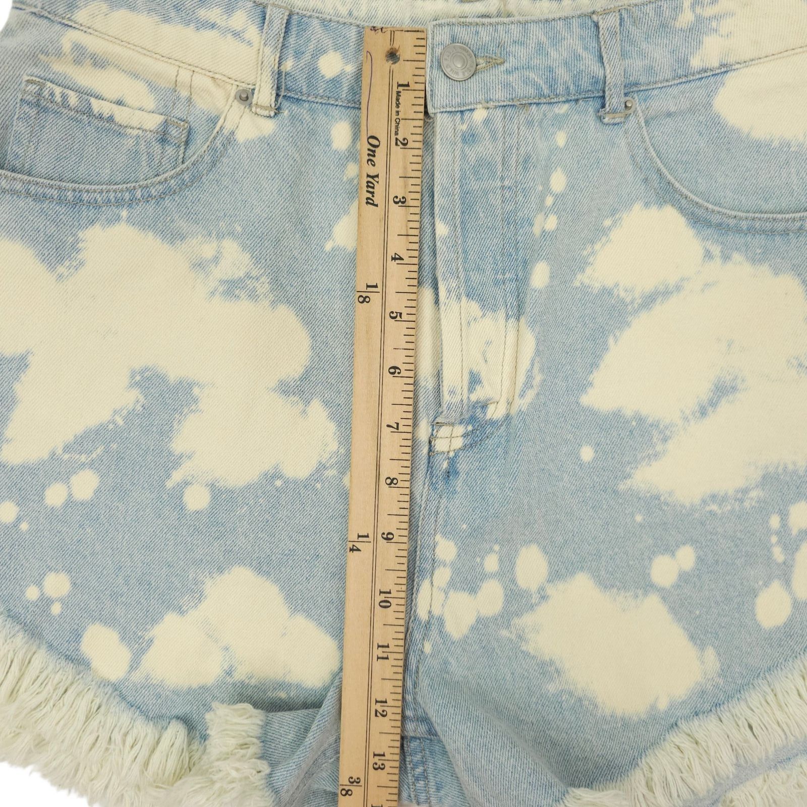 Other Wild Fable Denim Shorts 10 Bleach Dye Festival Grunge High R Size 32" / US 10 / IT 46 - 4 Thumbnail