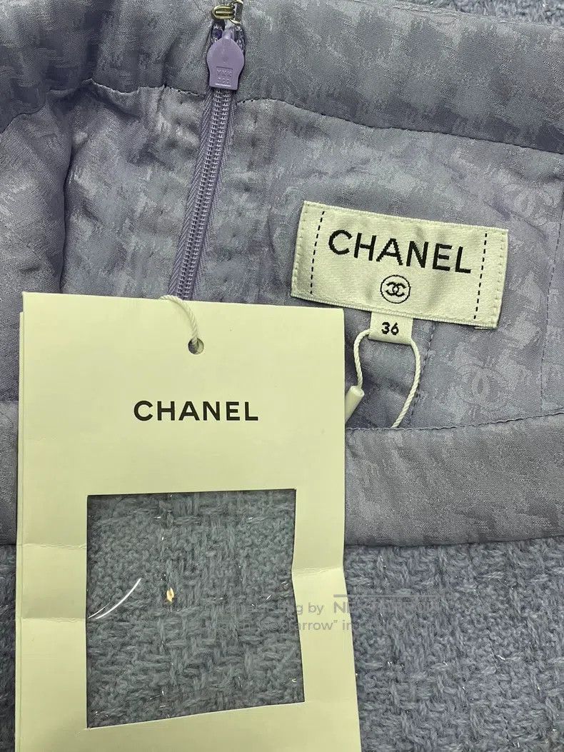 Chanel Chanel 24A purple tweed skirt Size 24" / US 00 / IT 34 - 3 Thumbnail