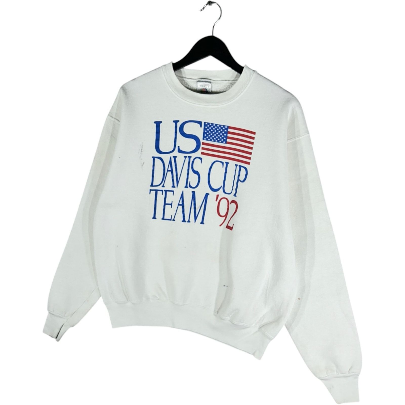 Fruit Of The Loom Vintage US Davis Cup Team Crewneck 1992 Size US L / EU 52-54 / 3 - 3 Thumbnail