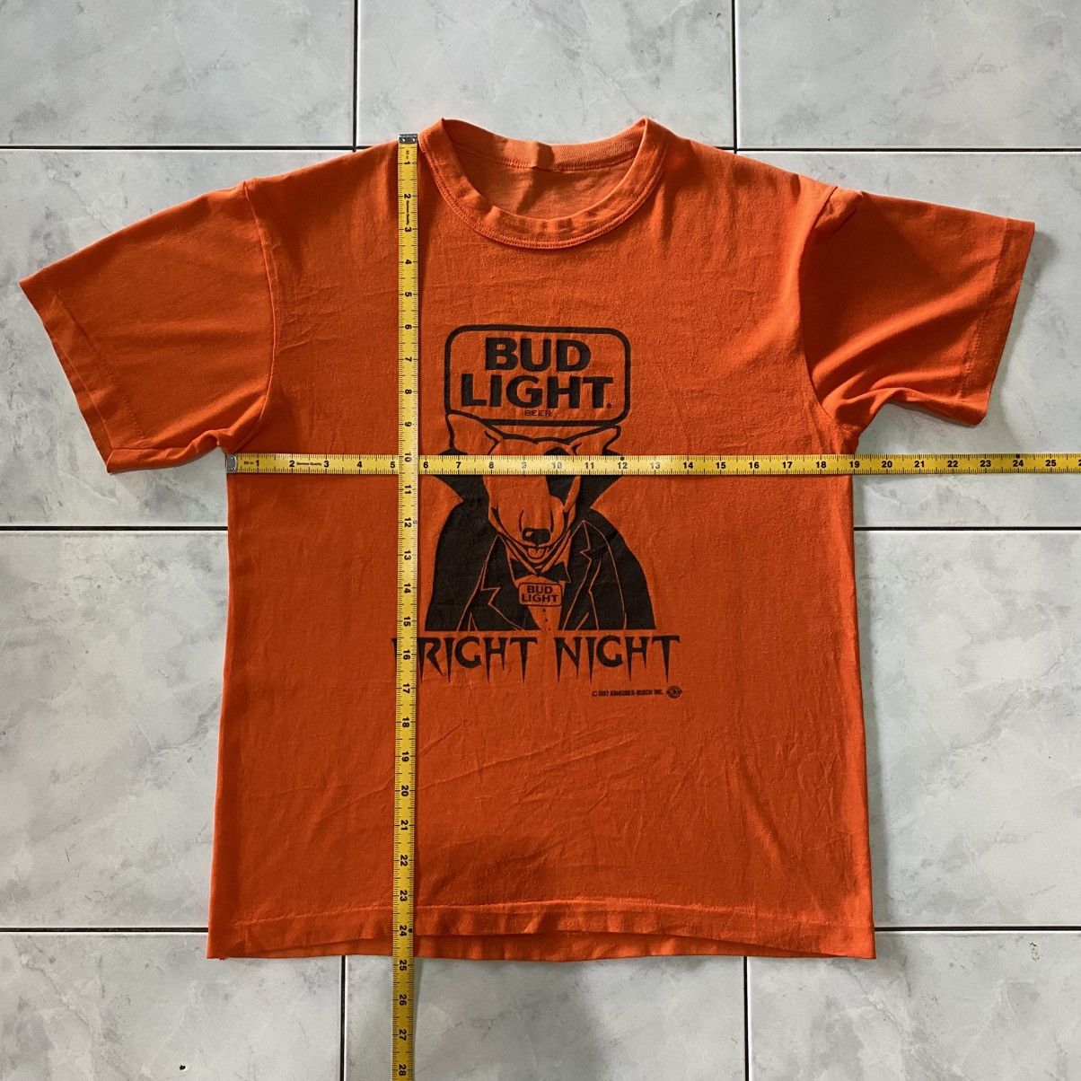 Vintage Vintage 1987 Bud Light Fright Night Halloween Orange Graphic Size US M / EU 48-50 / 2 - 15 Thumbnail