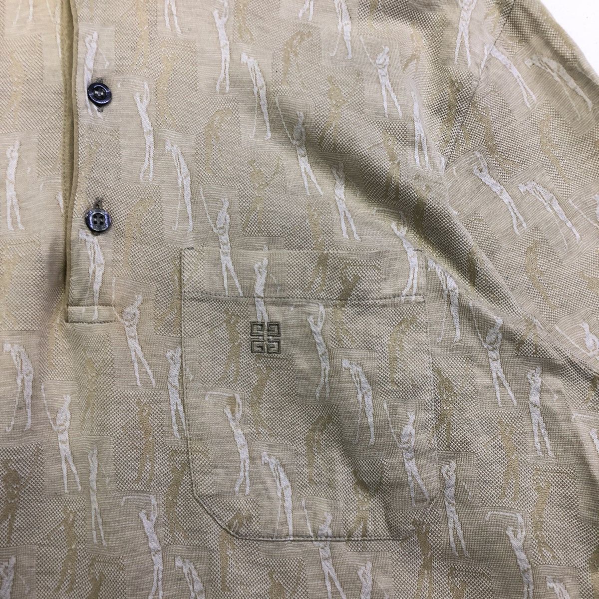 Vintage Vintage Givenchy Monsieur Monogram Polo Tee Size US M / EU 48-50 / 2 - 3 Thumbnail