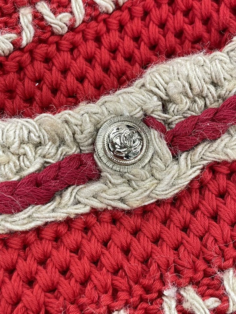 Chanel Chanel Red irregular knitted skirt Size 42" / US 20 - 4 Thumbnail