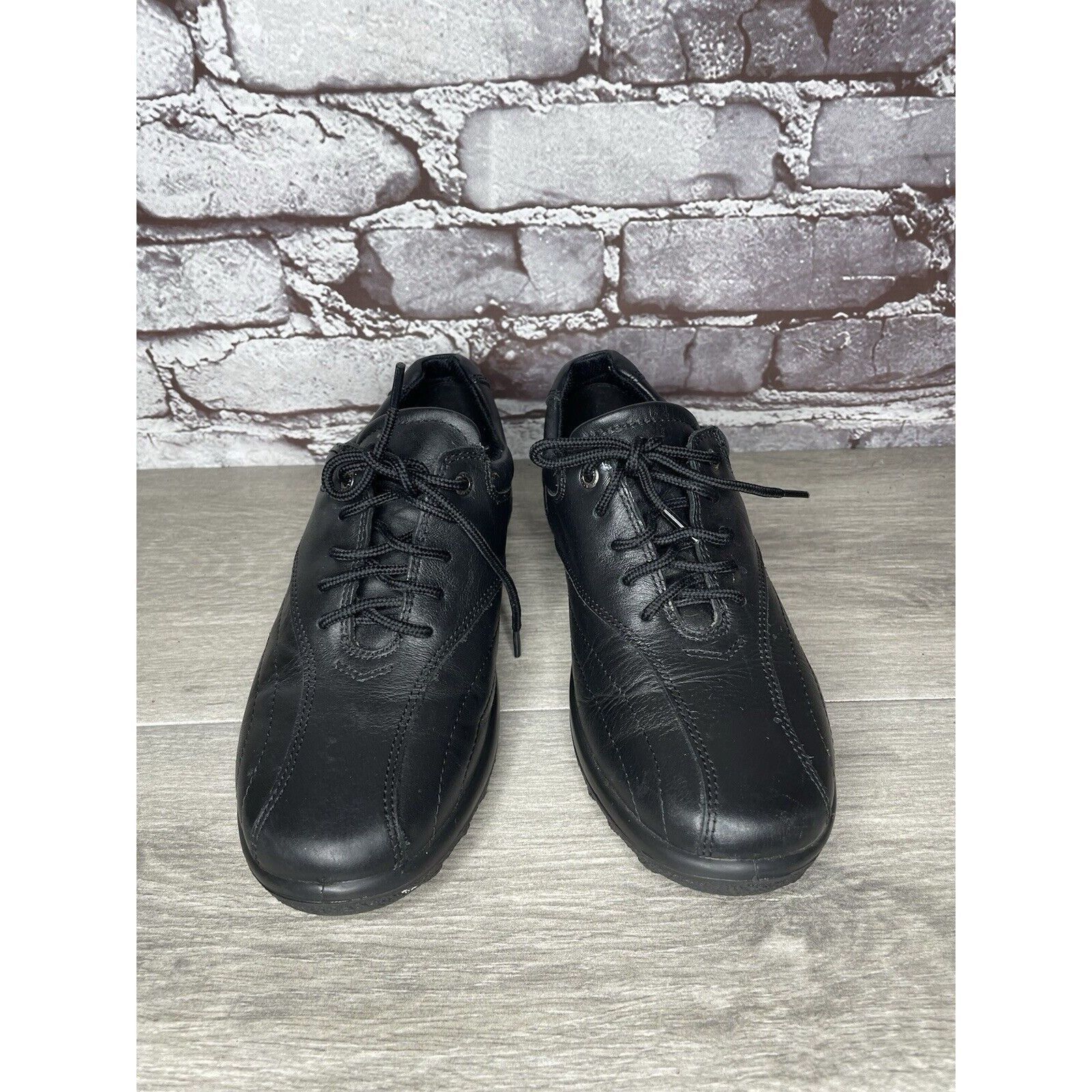 BOTTER Hotter Black Leather Lace Up Casual Comfort Shoes Women Sz 7 Size US 7 / IT 37 - 15 Thumbnail