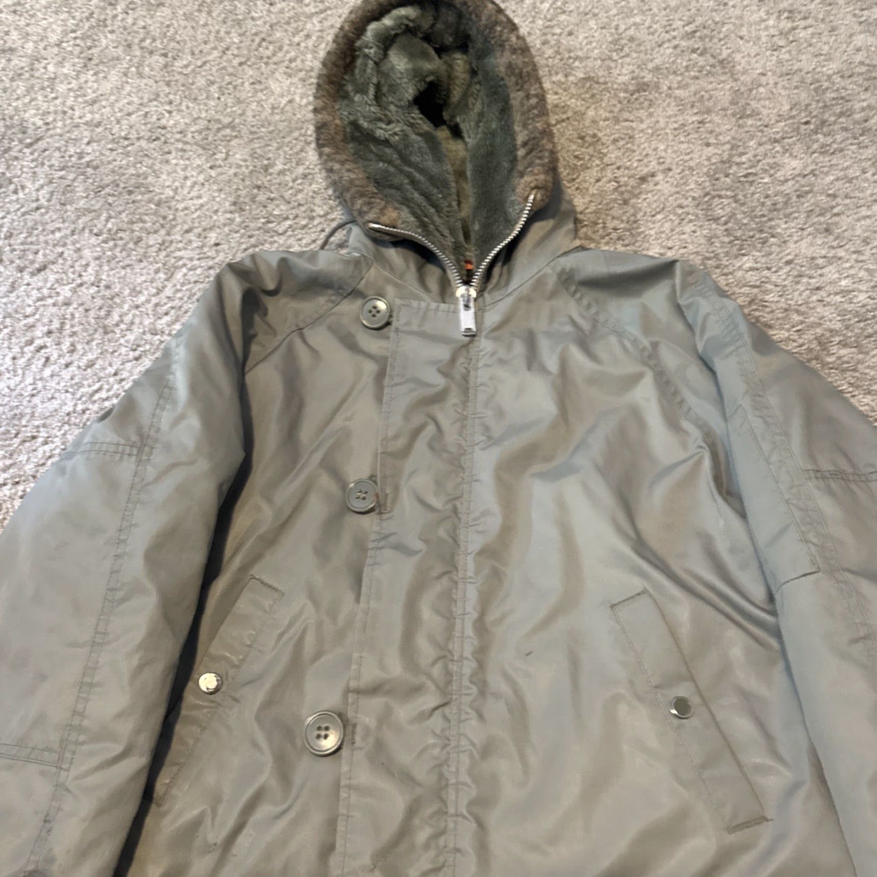 JCPenney VINTAGE JCPenney Parka Jacket Army Green Insulated Full Zip Nylon Adult S Mens Size US S / EU 44-46 / 1 - 4 Thumbnail