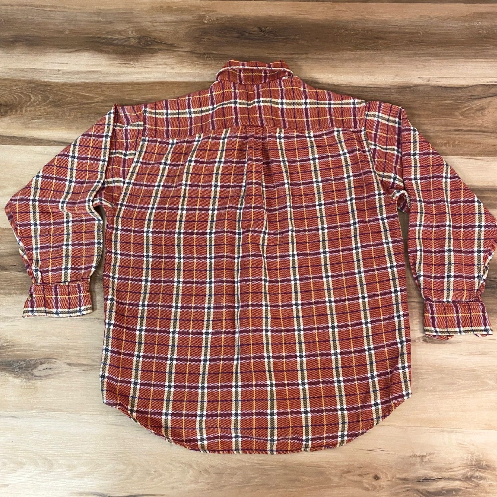 Dockers VINTAGE Dockers Shirt Mens M Button-Down Long Sleeve Plaid Orange Cotton Shirt Casual Classic Preppy Vintage Mens Size US M / EU 48-50 / 2 - 8 Thumbnail