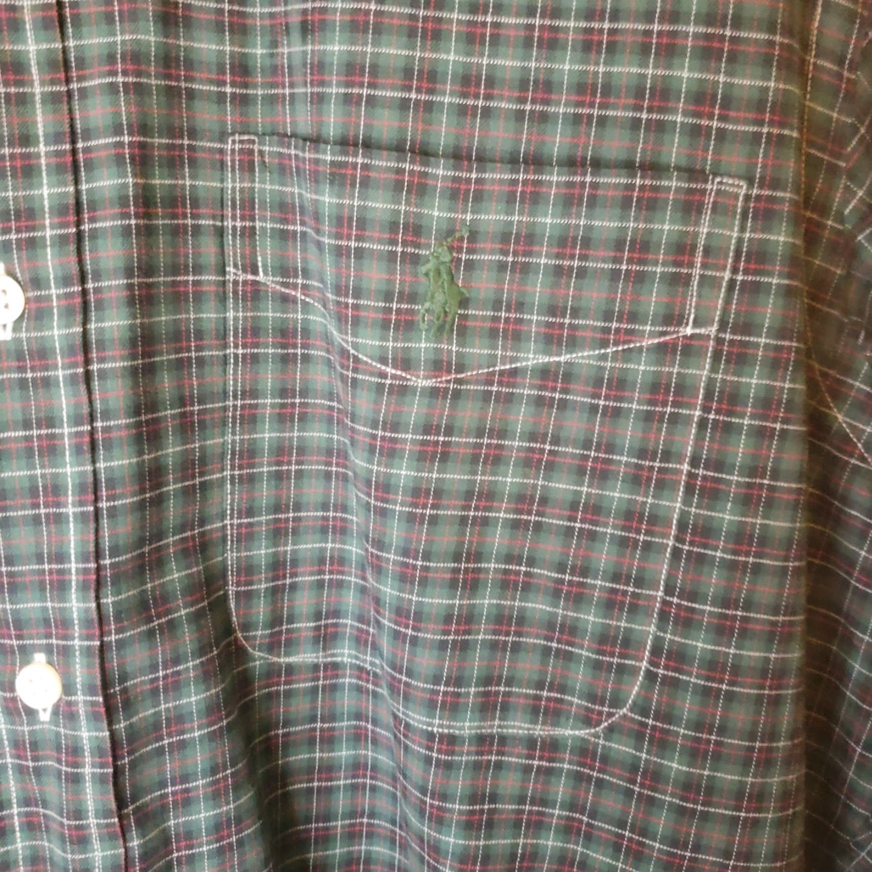 Ralph Lauren Ralph Lauren Mens M Green Plaid Button-Down Cotton Long Sleeve Shirt Classic Fit Size US M / EU 48-50 / 2 - 4 Thumbnail