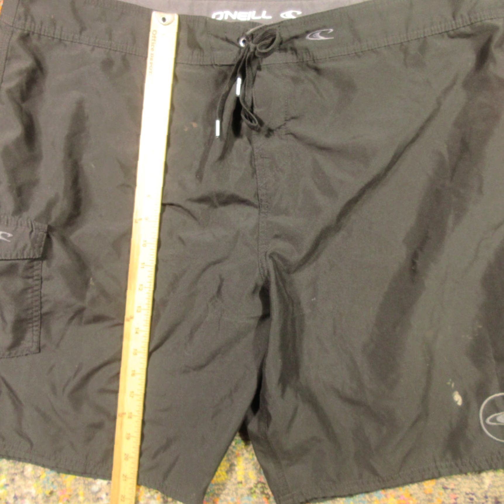 O'Neill O'NEILL Board Shorts Mens 42 Solid Black Lightweight Quick Dry Surf Swim Drawstring Breathable Mens Size US 42 / EU 58 - 6 Thumbnail