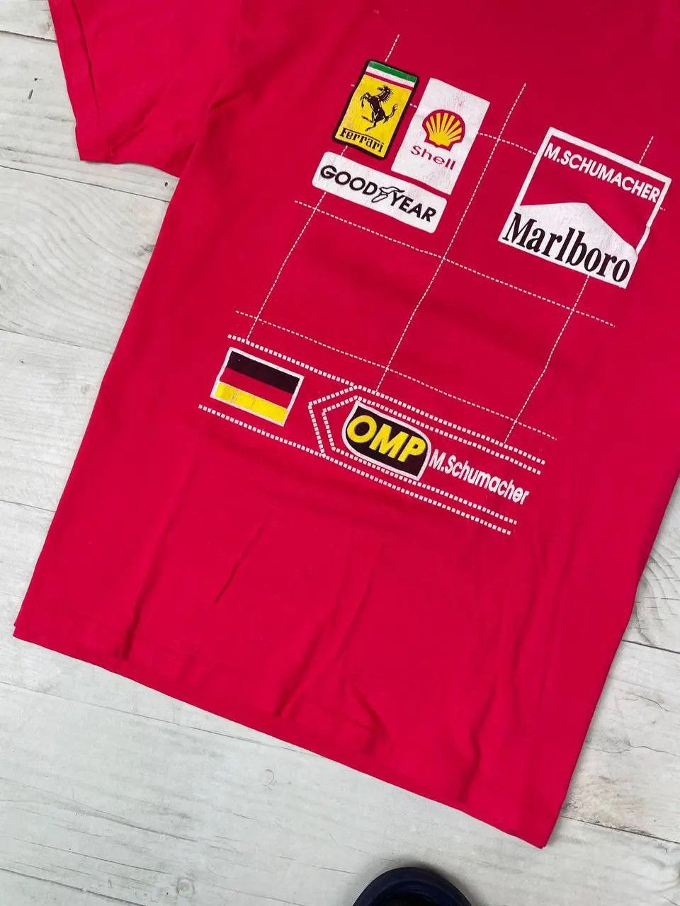 Ferrari Vintage Ferrari F1 Marlboro Michael Schumacher T Shirt 90s Size US L / EU 52-54 / 3 - 4 Thumbnail