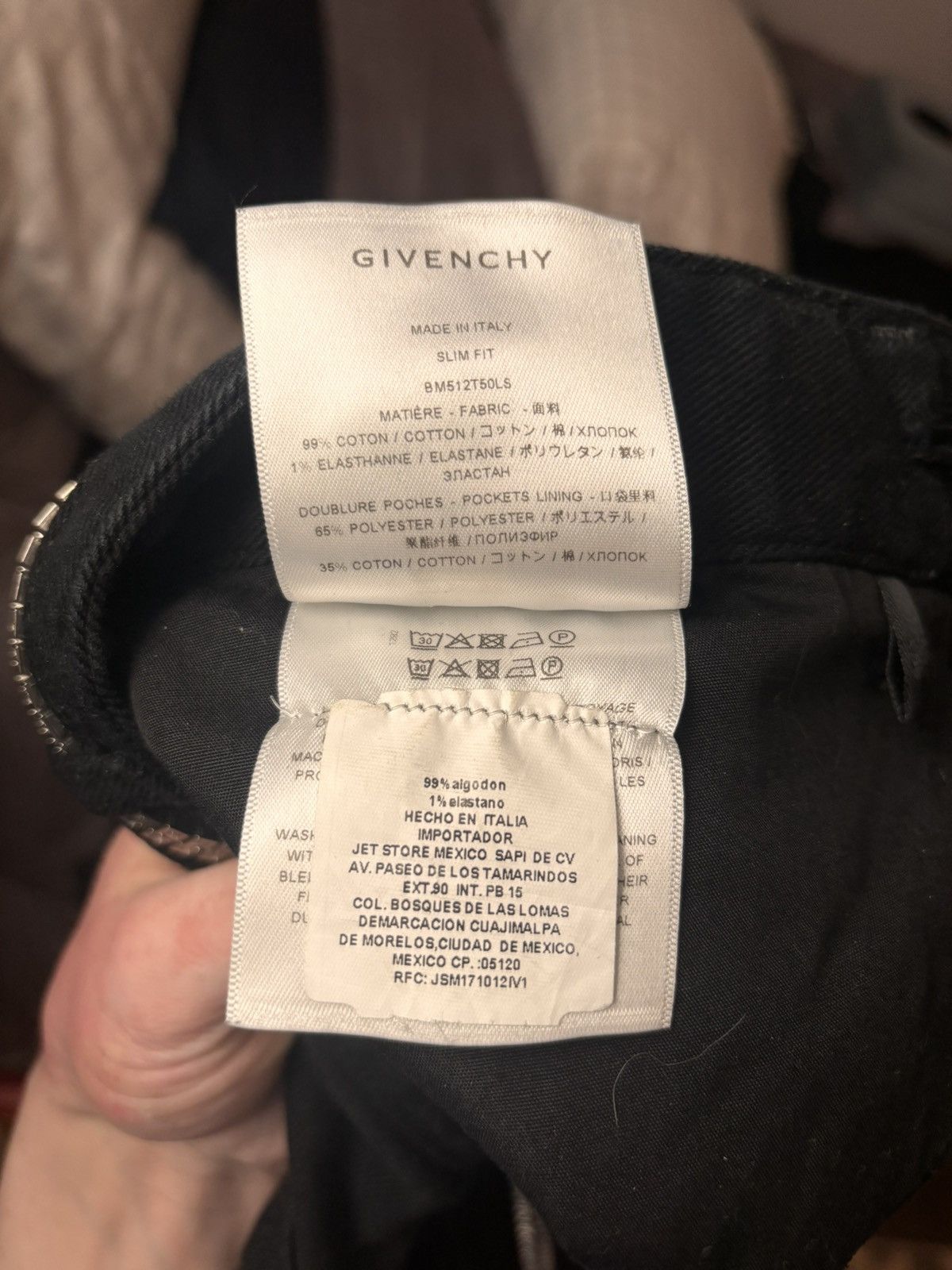 Givenchy Black Givenchy Slim Fit Jeans Size US 30 / EU 46 - 13 Thumbnail