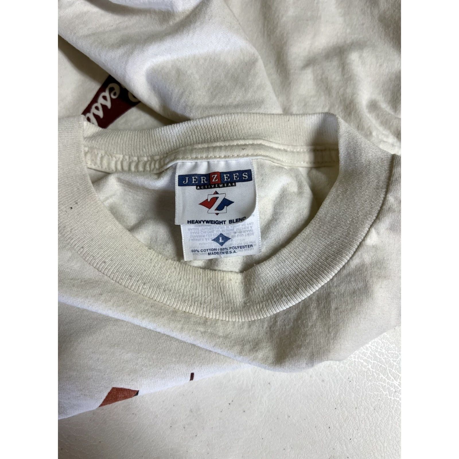 Jerzees VINTAGE Wichita Marathon Kansas 1998 Jerzees Run Graphic Long Sleeve T-Shirt White L Adult Unisex Size US L / EU 52-54 / 3 - 3 Thumbnail