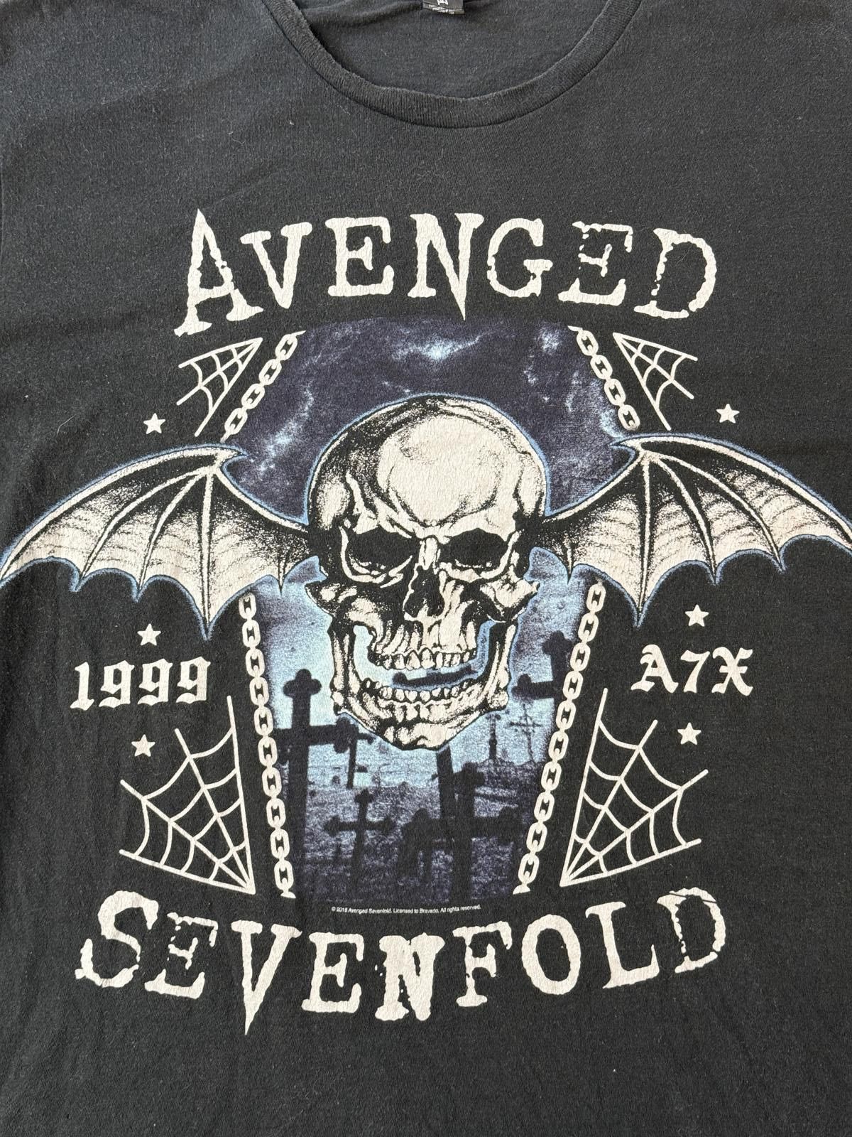 Designer Faded Avenged Sevenfold Band T-shirt 1999 A7X Winged Skull M Size US M / EU 48-50 / 2 - 3 Thumbnail