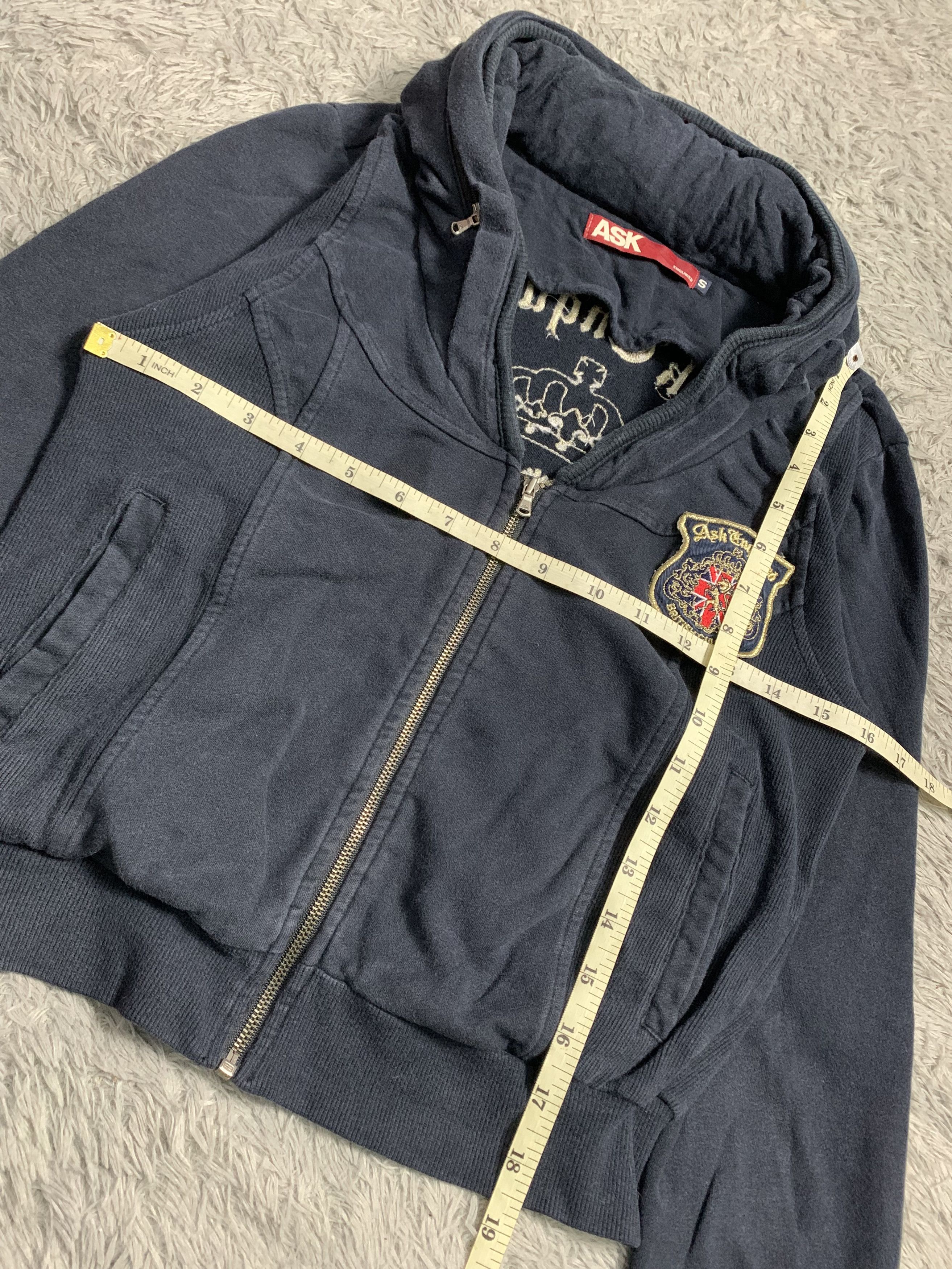 Japanese Brand Time-Worn Essentials Ask Hidden Zip Hoodie Size US S / EU 44-46 / 1 - 9 Thumbnail