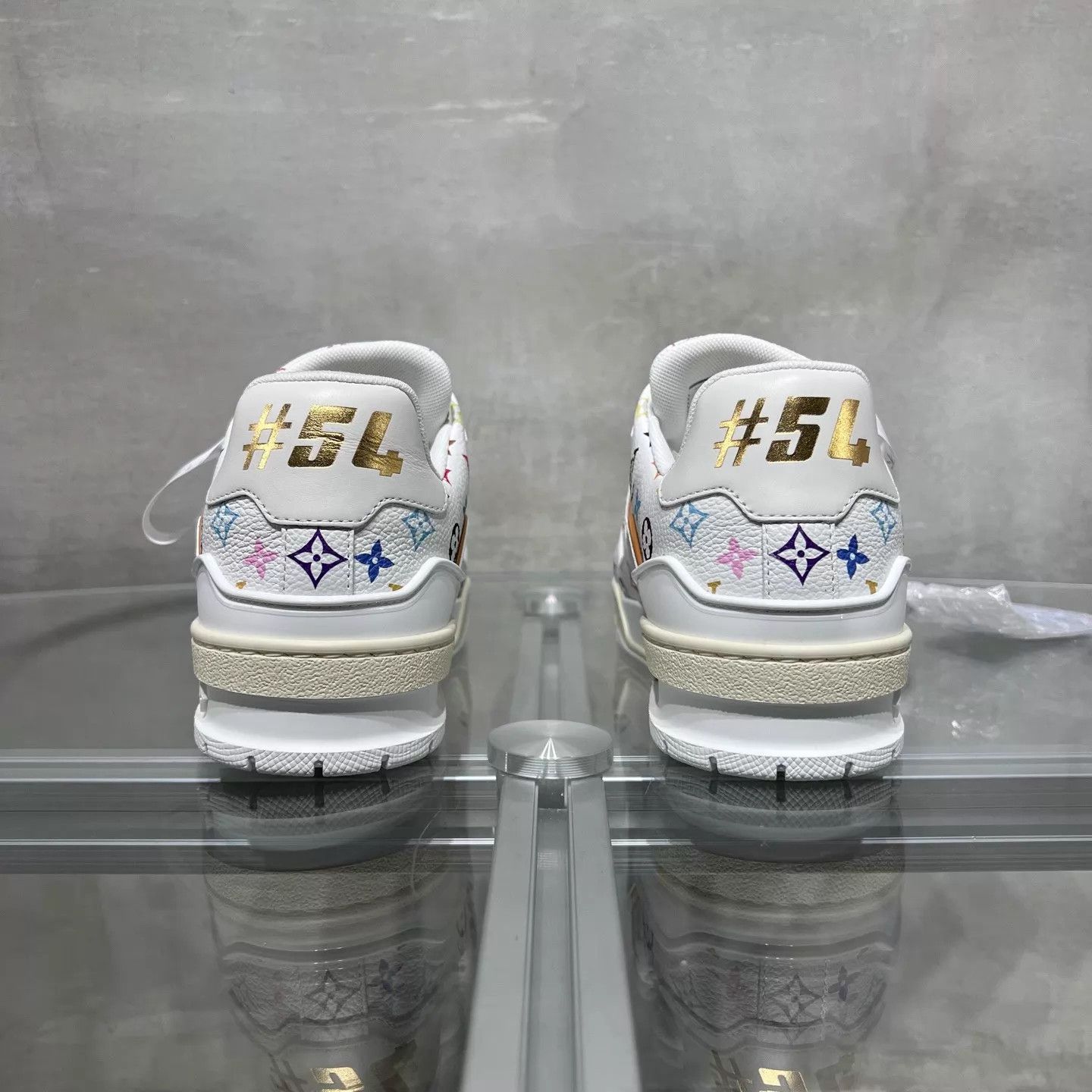 Louis Vuitton LV x Takashi Murakami White Multicolor Trainer 35.5 Size US 5 / IT 35 - 6 Thumbnail