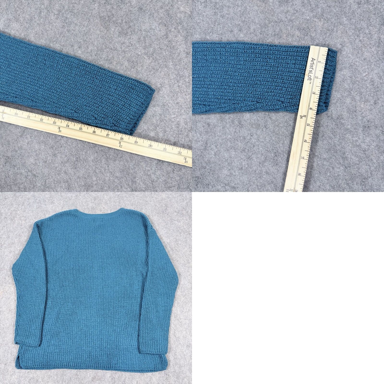 Vintage St. John's Bay Casual Knit Sweater Shirt Women's XL Teal Blue Long Sleeve Knit Pullover Casual Wear 90s Style Mens Womens Size XL / US 12-14 / IT 48-50 - 10 Thumbnail