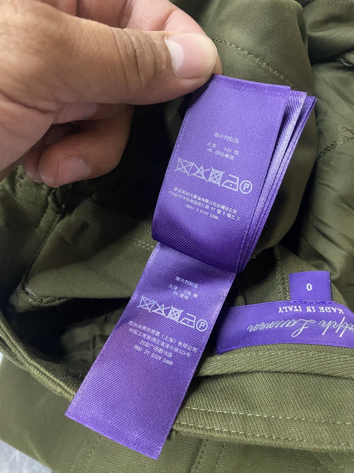 Ralph Lauren Purple Label RALPH LAUREN PURPLE LABEL TWILL CARGO PANTS Size 25" / US 0 / IT 36 - 19 Thumbnail