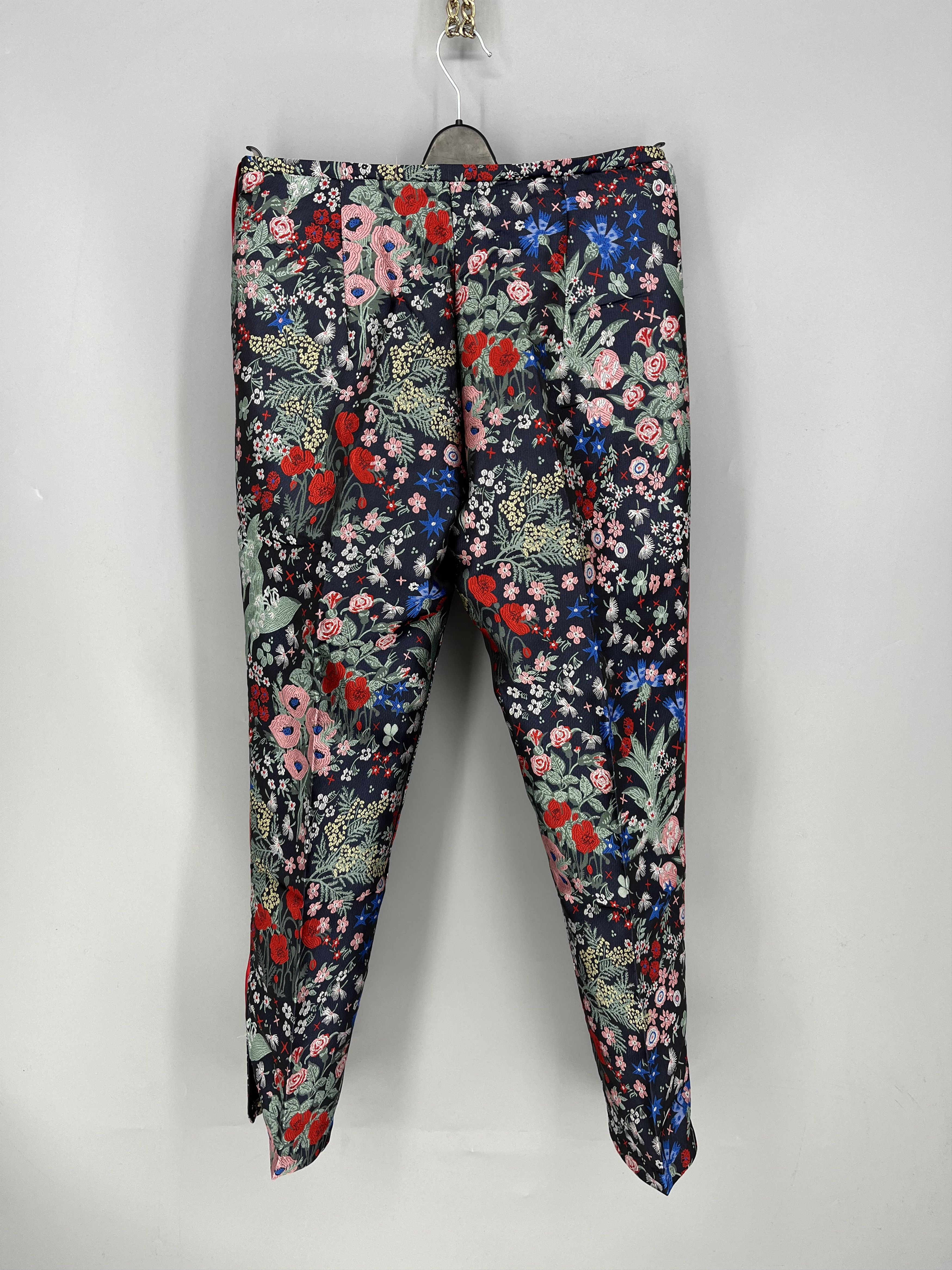 Vintage NEW SISTER JANE Floral Jacquard Trousers Size 30" / US 8 / IT 44 - 12 Thumbnail