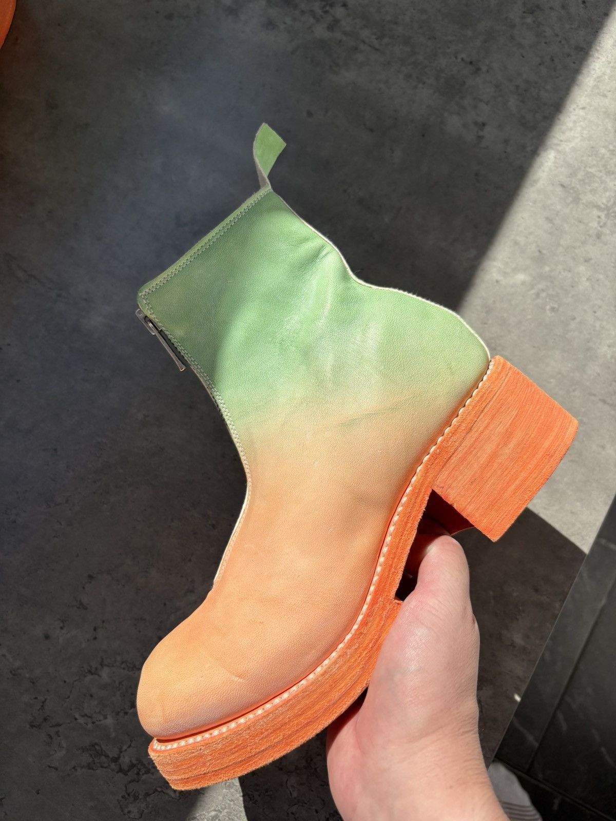 Guidi Guidi two tone full leather ankle boots new never worn Size US 5 / IT 35 - 14 Thumbnail