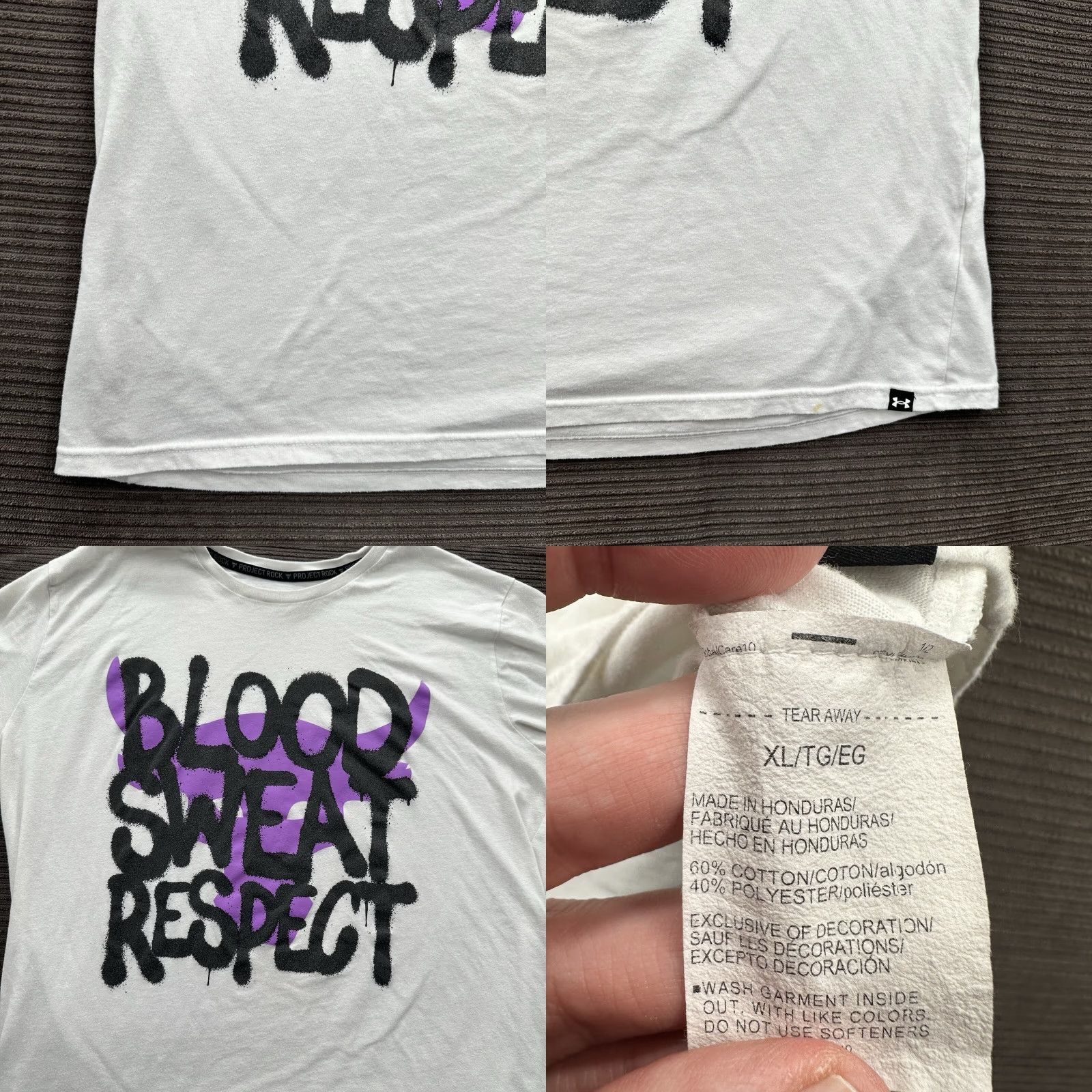 Under Armour Under Armour Project Rock T-Shirt Men XL Gym Workout Training Lifting Athletic Multicolor Crew Neck Short Sleeve Logo Graphic Print Size US XL / EU 56 / 4 - 8 Thumbnail