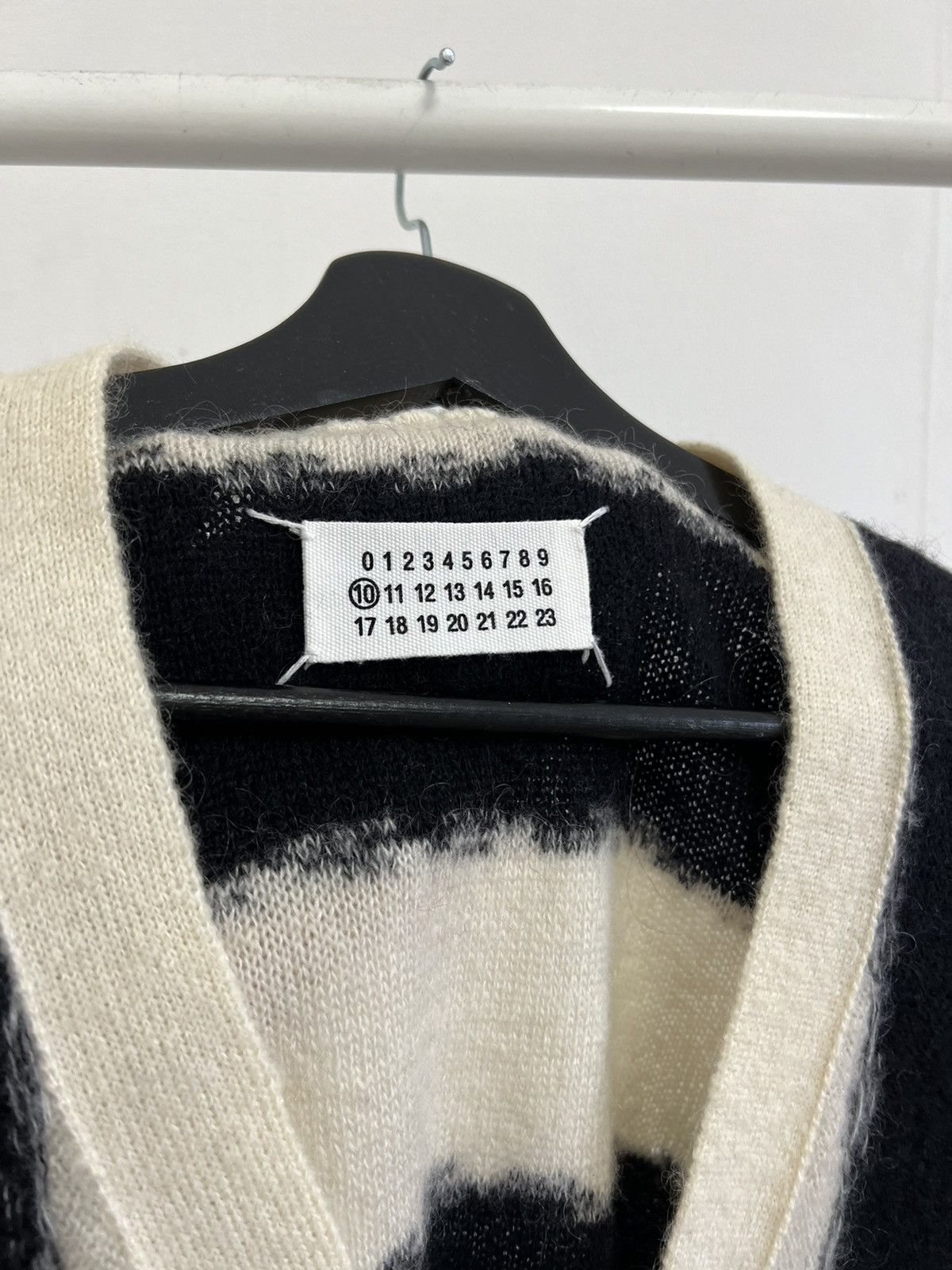 Maison Margiela Maison Margiela Striped Mohair Cardigan Size US L / EU 52-54 / 3 - 4 Thumbnail