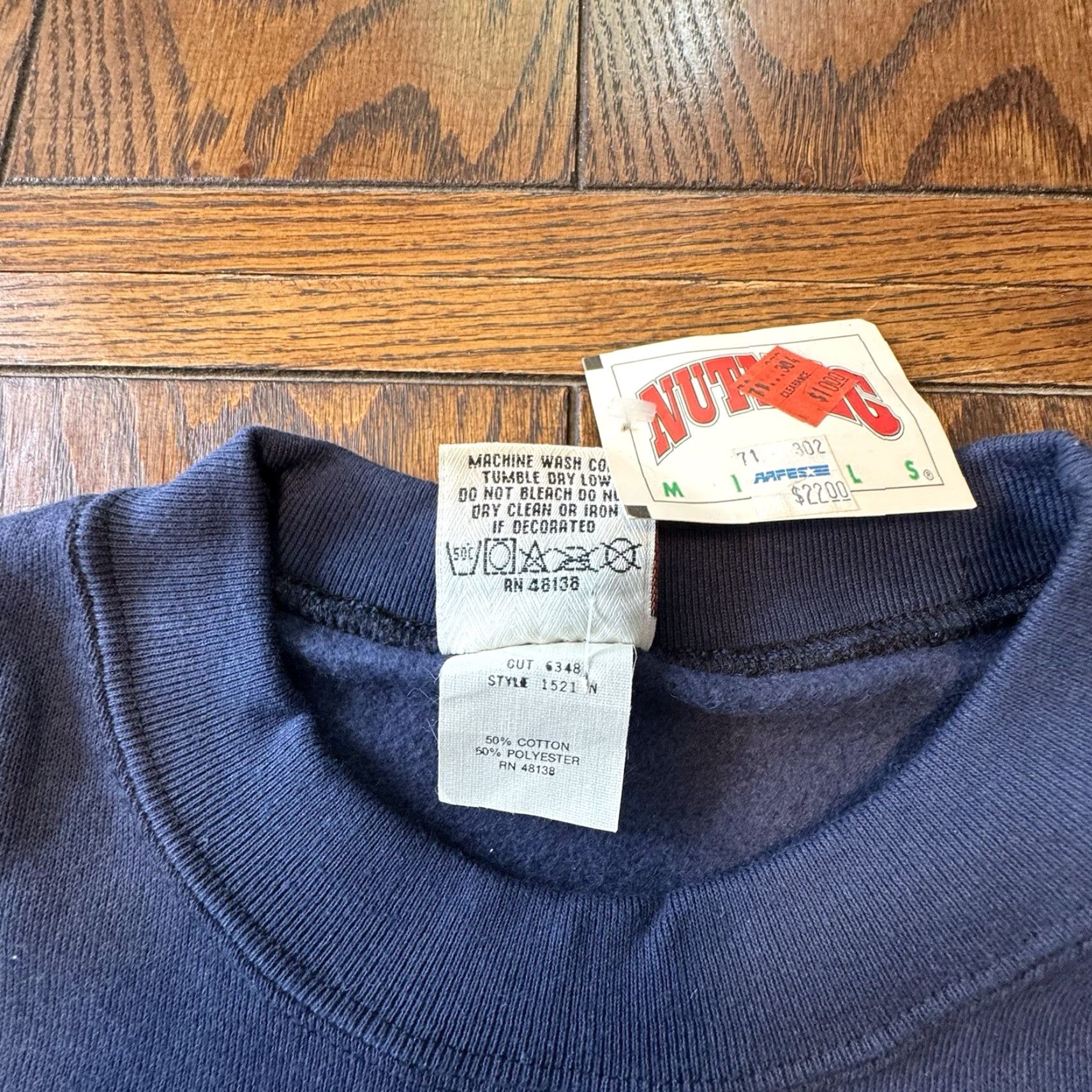 Nutmeg VINTAGE Nutmeg Cowboys XXVII Sweatshirt Mens XL Blue 90s Graphic Print Pullover NWT Size US XL / EU 56 / 4 - 7 Thumbnail
