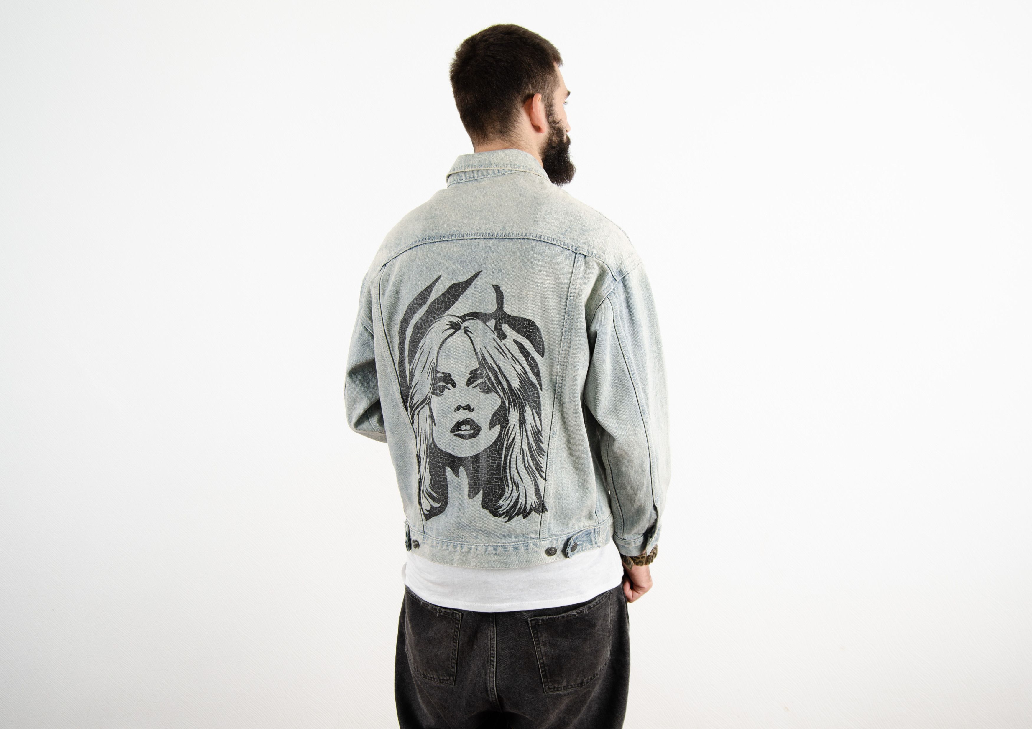 Obey Obey X Debbie Harry Oversized Washed Blue Denim Jacket Size US M / EU 48-50 / 2 - 1 Thumbnail