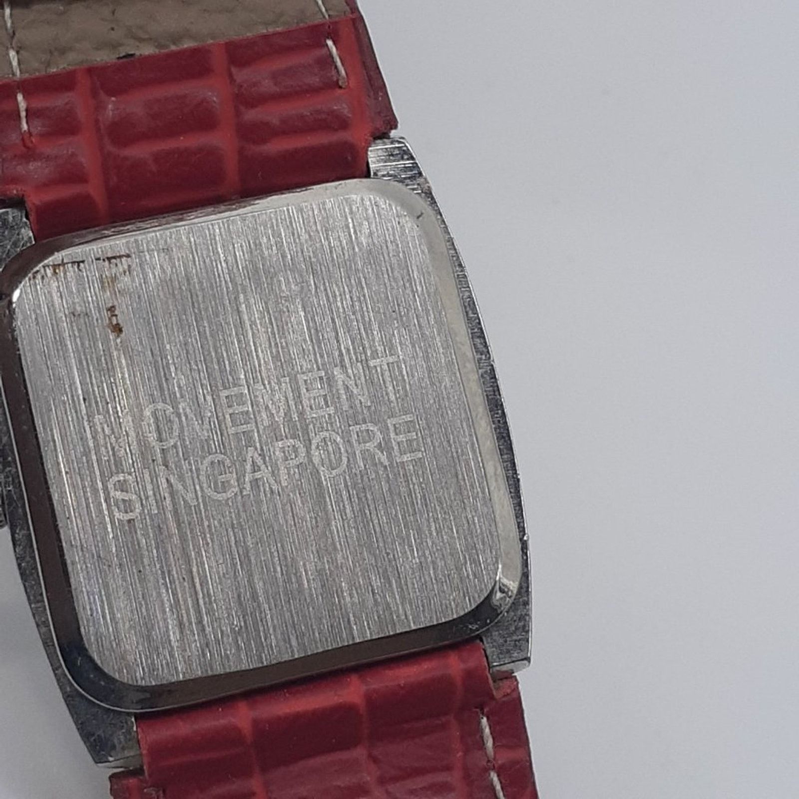 Vintage Women's Red Croc Embossed Strap faux leather Rhinestone Size ONE SIZE - 4 Thumbnail