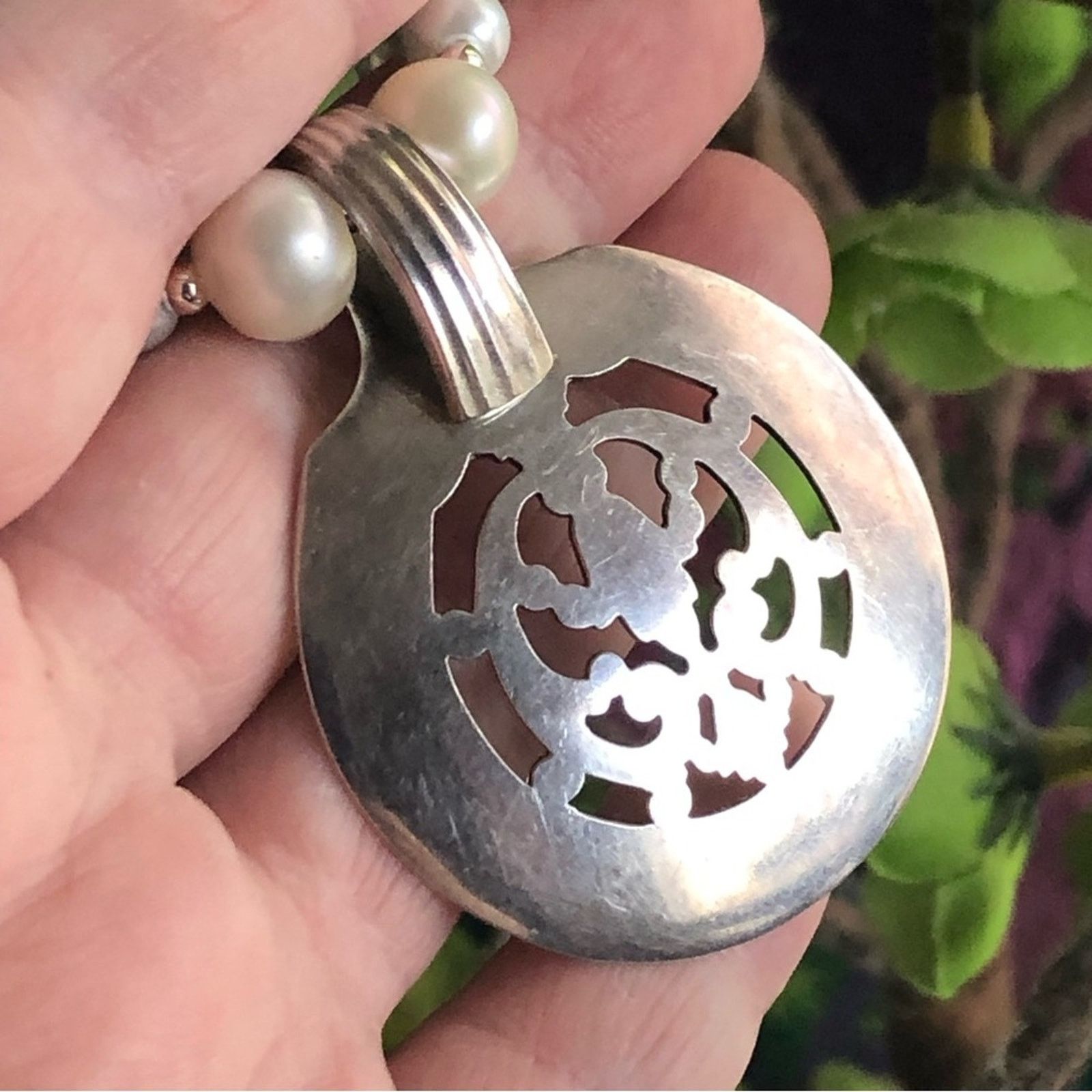 Handmade Handcrafted repurpose vintage Oneida bon bon Pearl necklace Size ONE SIZE - 9 Thumbnail