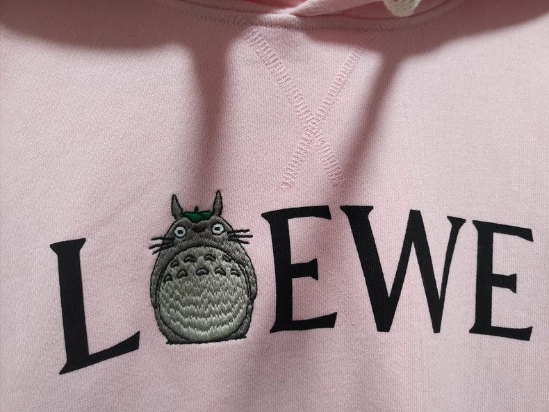 Loewe LOEWE Miyazaki Hayao's Totoro Pink Long-Sleeve Hooded Swea Size S / US 4 / IT 40 - 5 Thumbnail