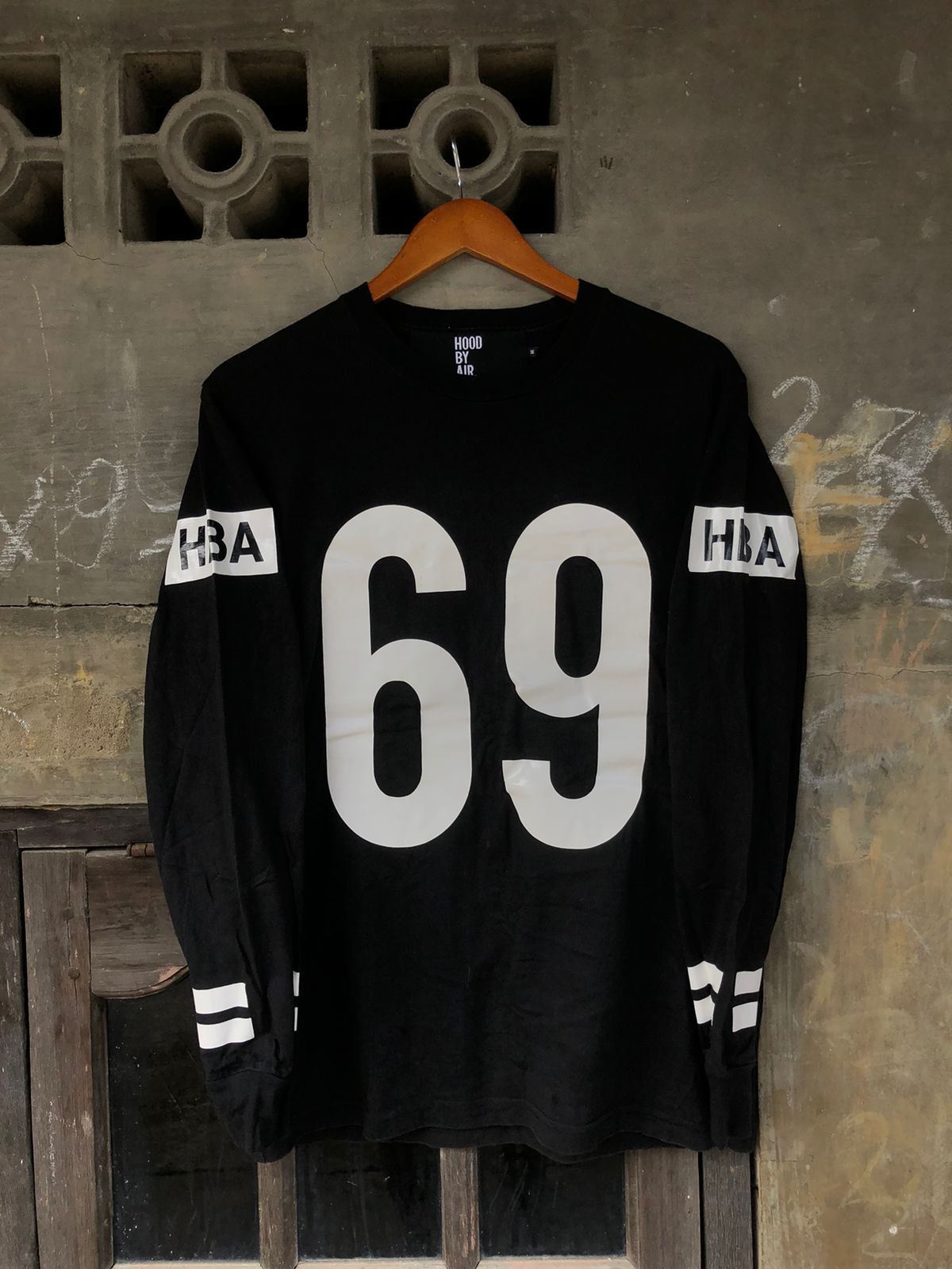 image of Hood By Air 69 Sex Long Sleeve in Black, Men's (Size Medium)