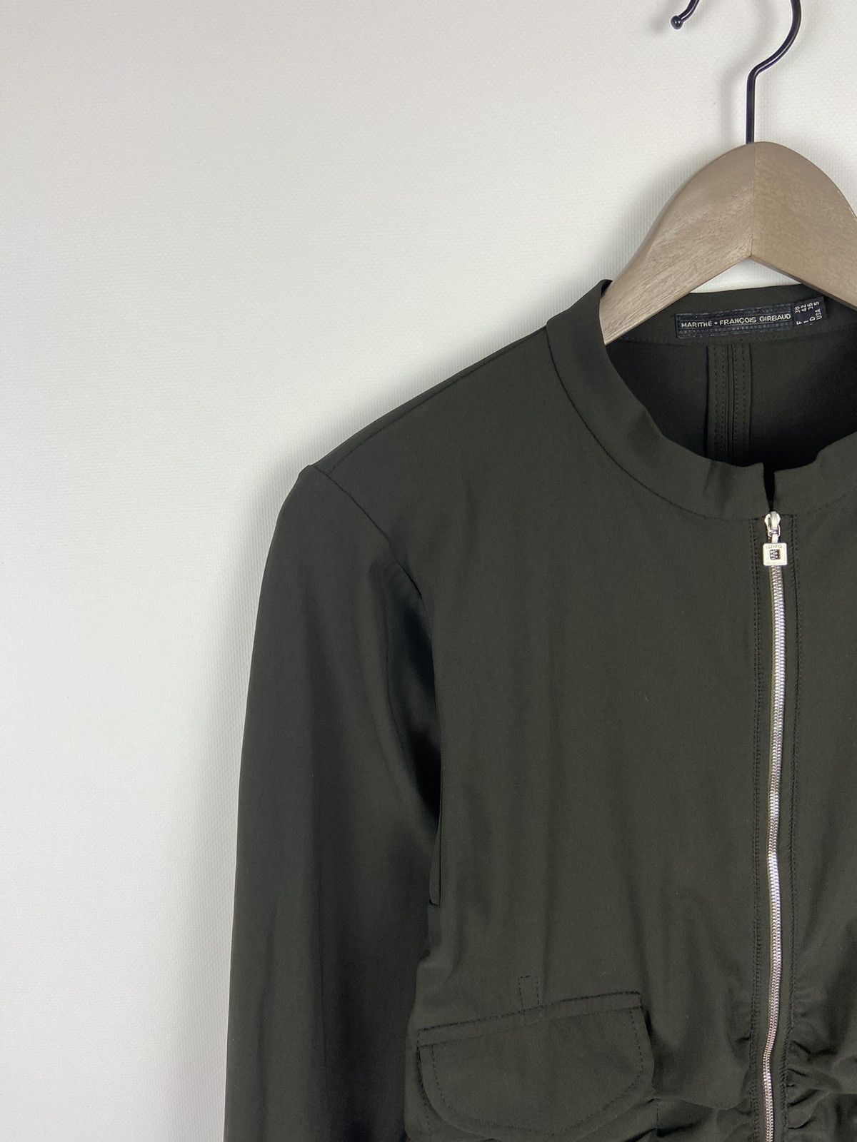 Designer × Marithe + Francois Girbaud Marithe Francois Girbaund Avant-Garde Khaki Zip Jacket Size M / US 6-8 / IT 42-44 - 5 Thumbnail