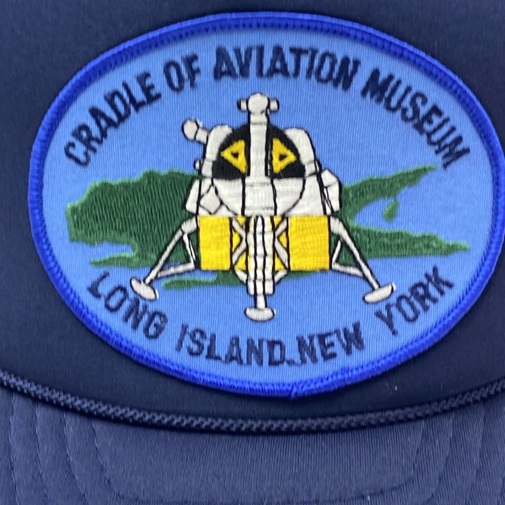 Vintage VTG 80S AVIATION CAP Hat Trucker Nissin Patch MILITARY AIRCRAFT Blue Snapback One Size Mens Cayman? Size ONE SIZE - 2 Thumbnail
