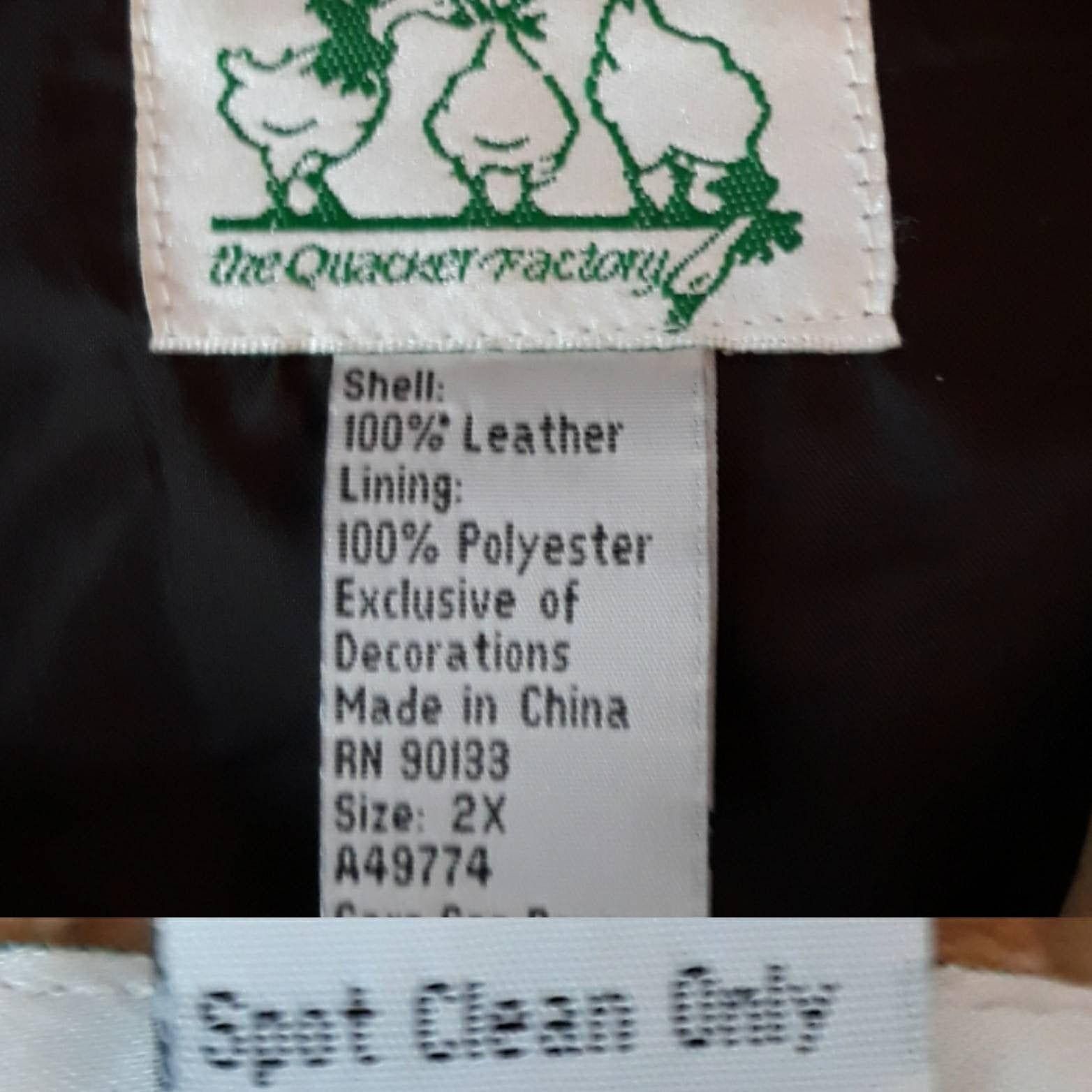 Quacker Factory 80's Leather Jacket Novelty Safari Animal Giraffe Tiger Size XXL / US 16-18 / IT 52-54 - 3 Thumbnail