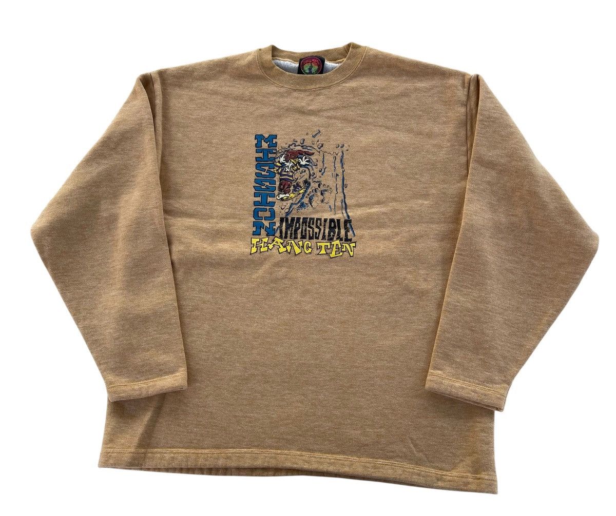 Hang Ten Vintage 90's Hang Ten Mission Impossible Graphic Sweatshirt Size US L / EU 52-54 / 3 - 1 Thumbnail
