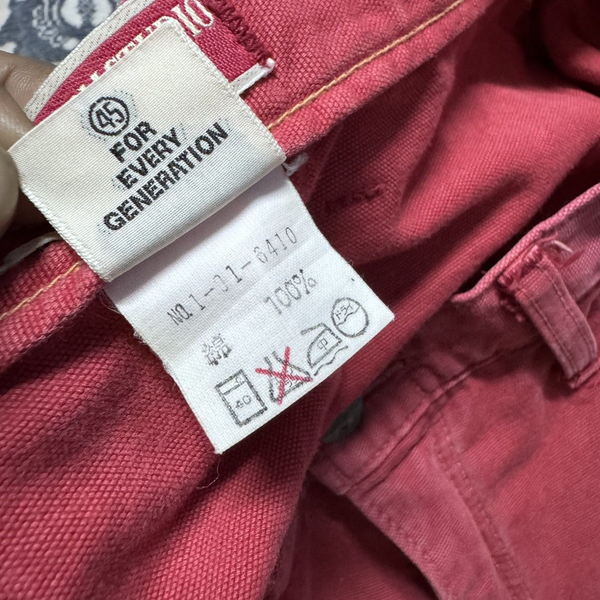 45rpm Vintage 45rpm Double Knee Red Carpenter Pants Size US 29 - 20 Thumbnail